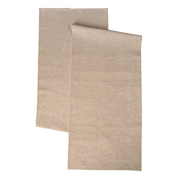 Mainstays Ribbed Chambray Table Runner, 13 in x 72 in, Cotton Polyester Blend, Tan, 1 Piece | Walmart (US)