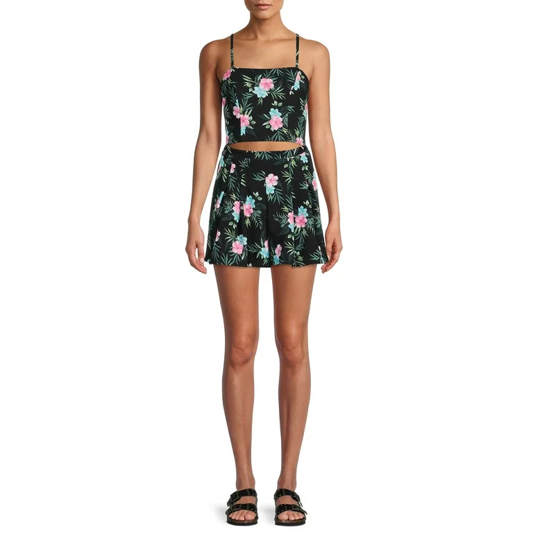 Madden NYC Juniors’ Printed Cutout Romper | Walmart (US)
