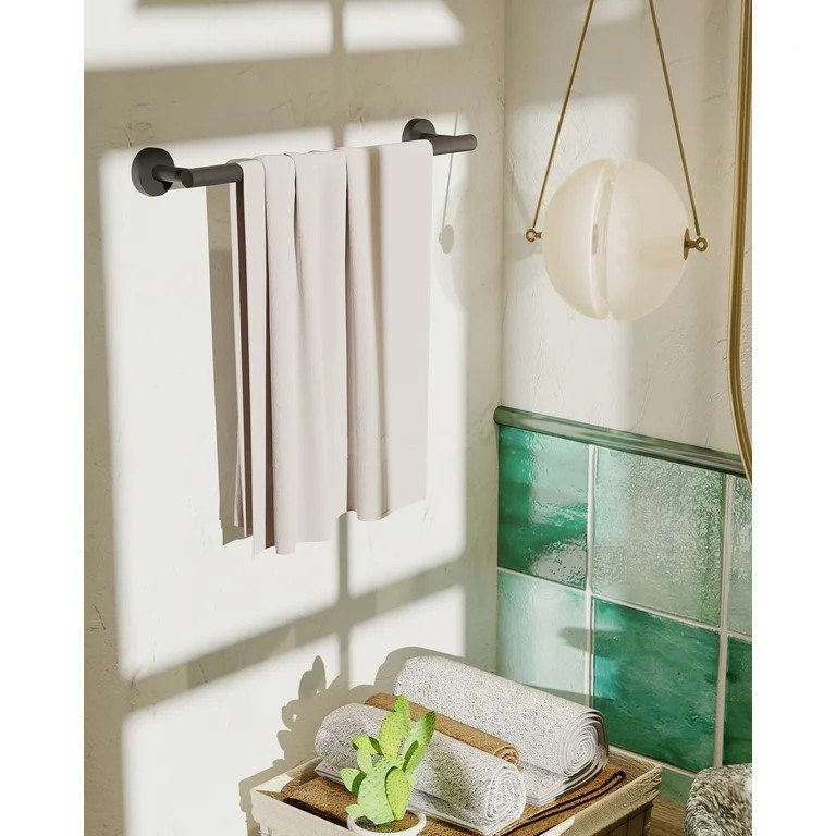 18-inch Wall Mounted Towel Bar for Kitchen and Bathroom, Matte Black, by RARXTR | Walmart (US)