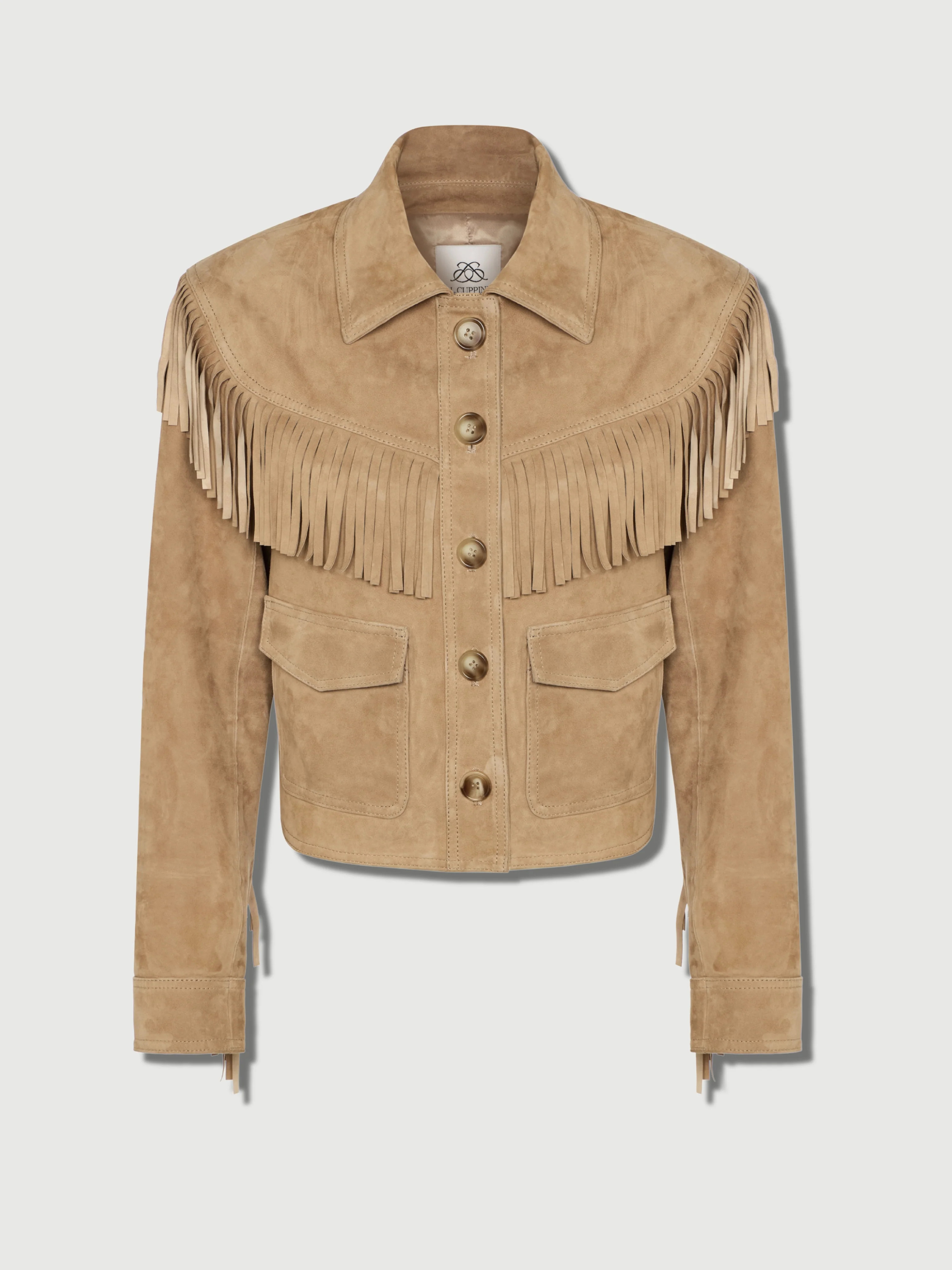 The Delilah Suede Jacket Beige | L.CUPPINI
