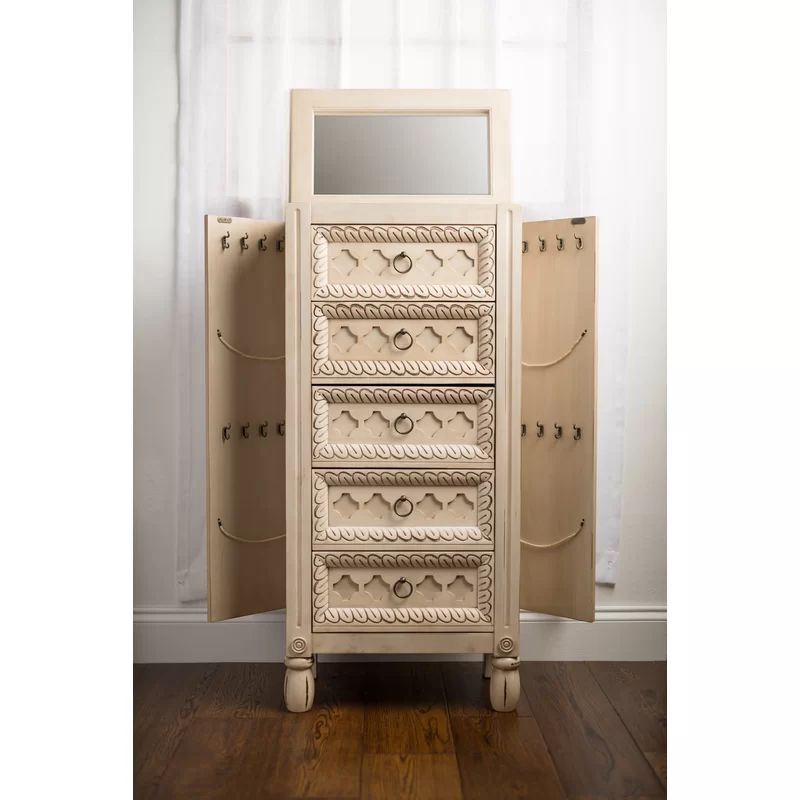 Aerin Free standing Jewelry Armoire with Mirror | Wayfair North America