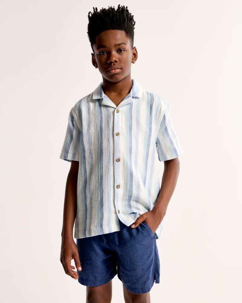 boys resort short-sleeve gauzy shirt | boys | Abercrombie.com | Abercrombie & Fitch (US)