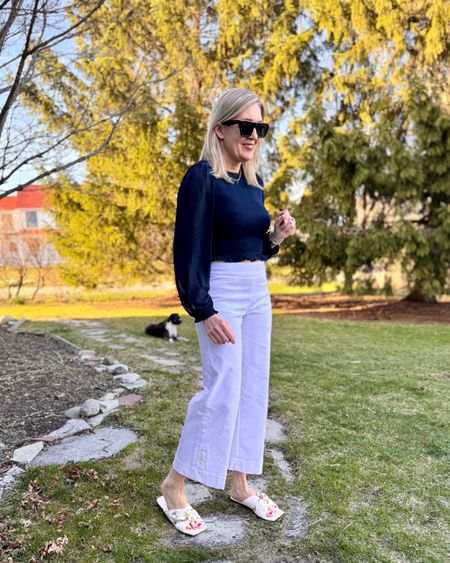 These white wide leg pants with the grommet detail at the hem are now on sale and under $60! They have a little bit of stretch and @lovechicos So Slimming Hidden Fit Technology that slims and smoothes the tummy area. Also come in black.

#LTKSeasonal #LTKfindsunder100 #LTKsalealert