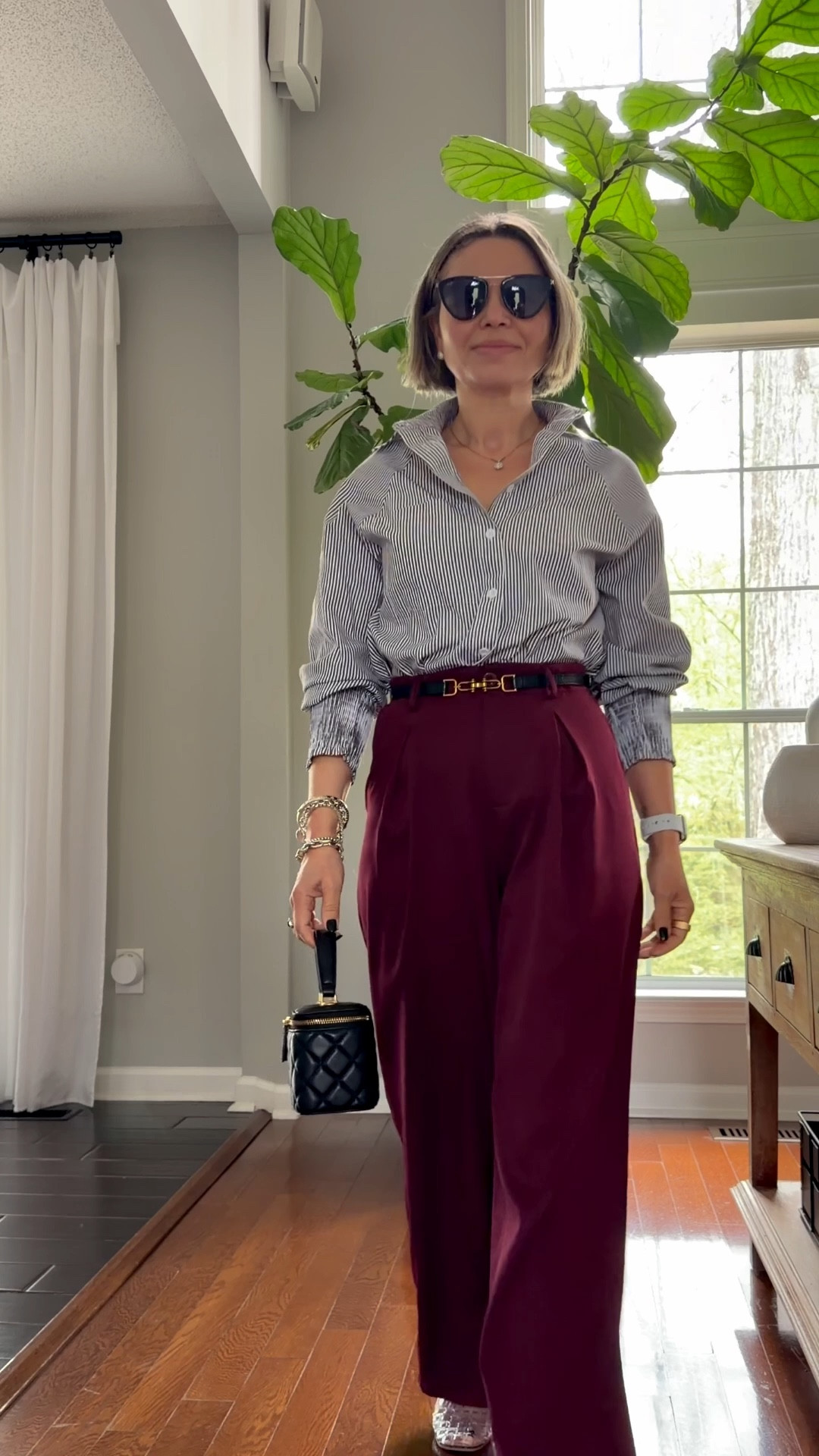 spring outfits 2026
Color combo: black ,white and burgundy 

#spring#office #outfit #colorcombo 

#LTKOver40 #LTKPetite #LTKSeasonal