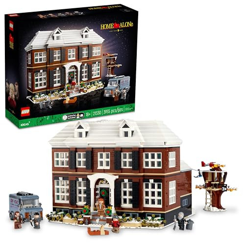LEGO Ideas Home Alone McCallisters' House Building Set for Adults - Collectible Movie Model Kit for Office or Bookshelf Decor - Gift for Christmas - W/ 5 Minifigures - 21330 | Amazon (US)