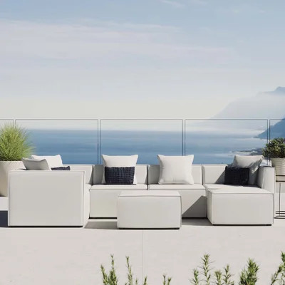 Saybrook Outdoor Patio Upholstered 7-Piece Sectional Sofa | Wayfair North America