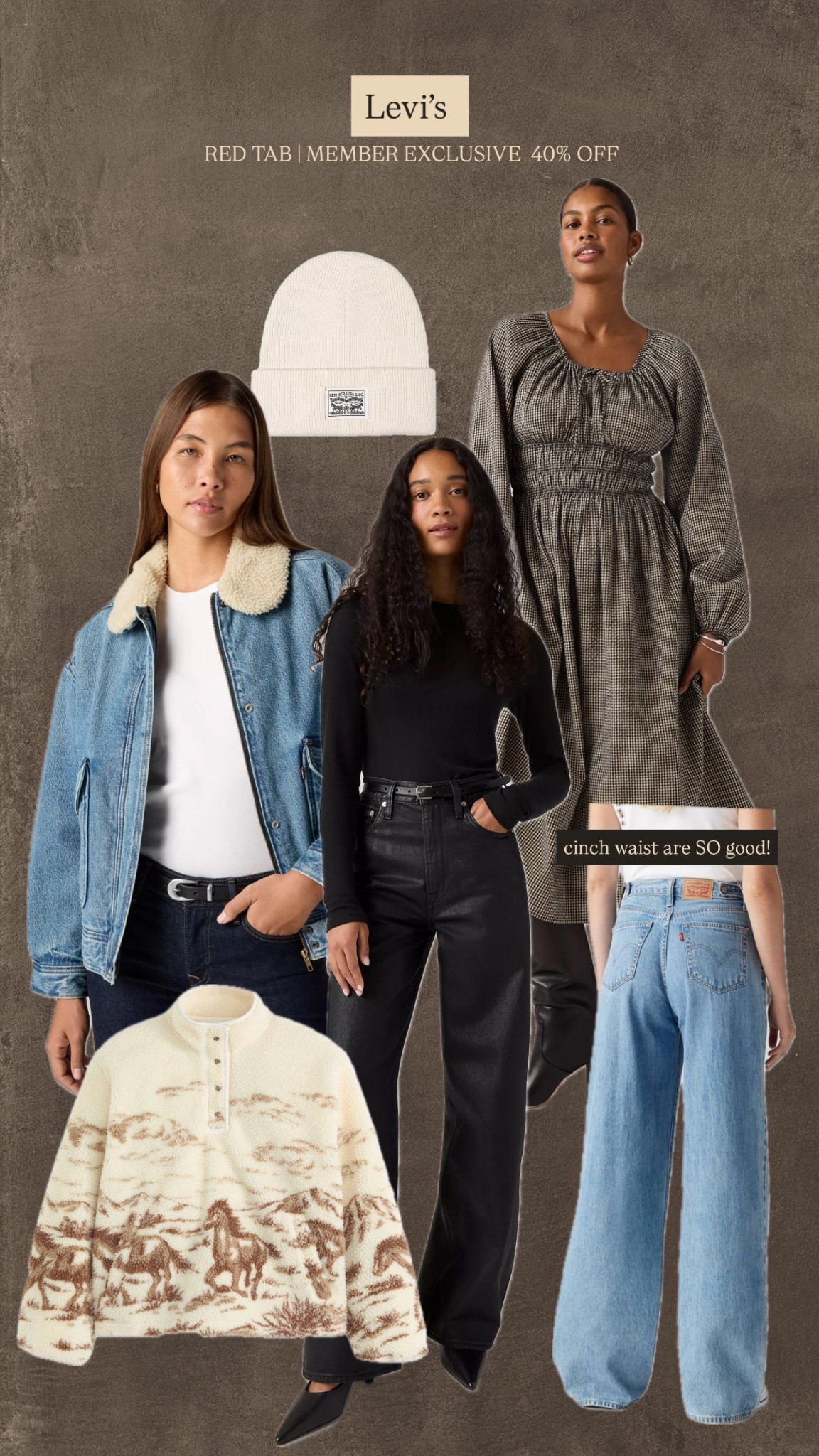 Levi’s Red Tag Sale with 40% off!! 

The Levi’s cinch waist jeans are amazing! 
They run TTS 

#jeansale #levis #outfitbasics #baggyjeans #womensdenim 

#LTKootd #LTKFindsUnder100 #LTKCyberWeek