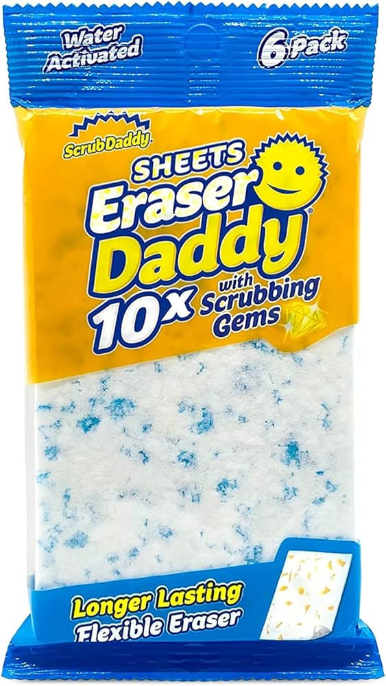 Scrub Daddy Eraser Daddy Sheets - 10x More Durable Than Traditional Erasers with Scrubbing Gems -... | Amazon (US)