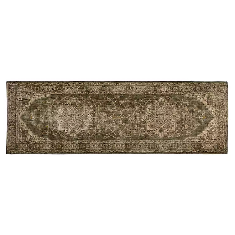 New! Green Santiago Medallion Runner, 2x8 | Kirklands