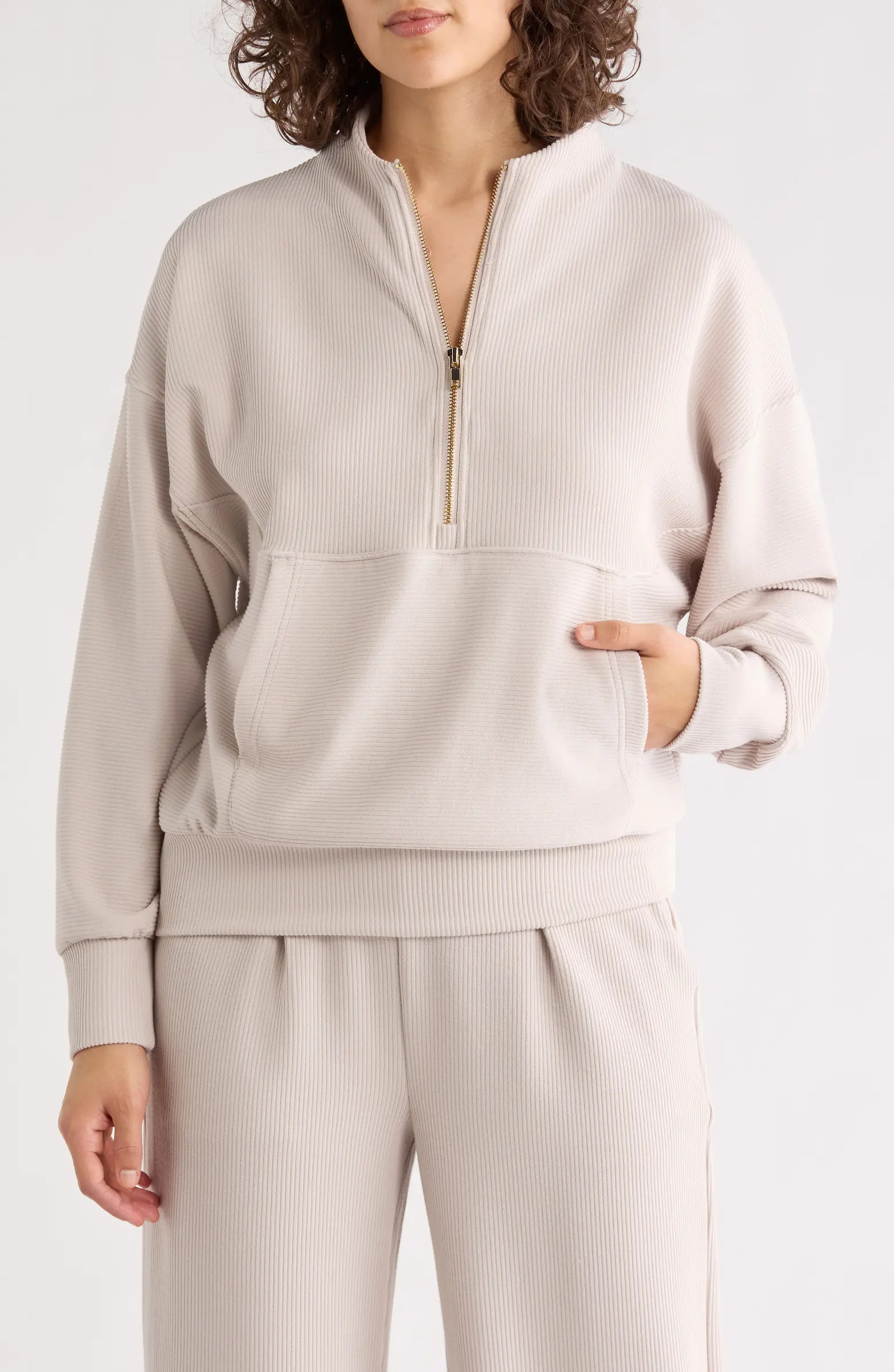 90 DEGREE BY REFLEX Scuba Ribbed Half Zip Pullover | Nordstromrack | Nordstrom Rack