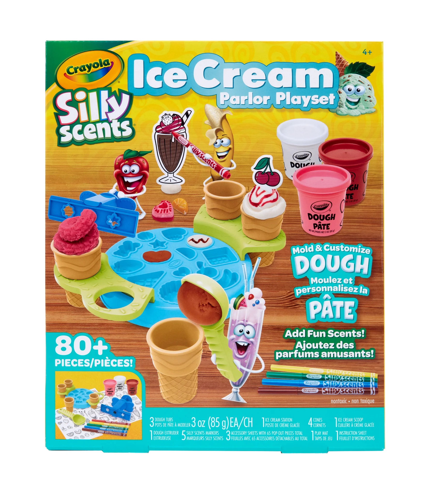 Crayola Silly Scents Ice Cream Toy, Kids Modeling Dough, Play Food Toy with Scented Markers, Gift... | Walmart (US)