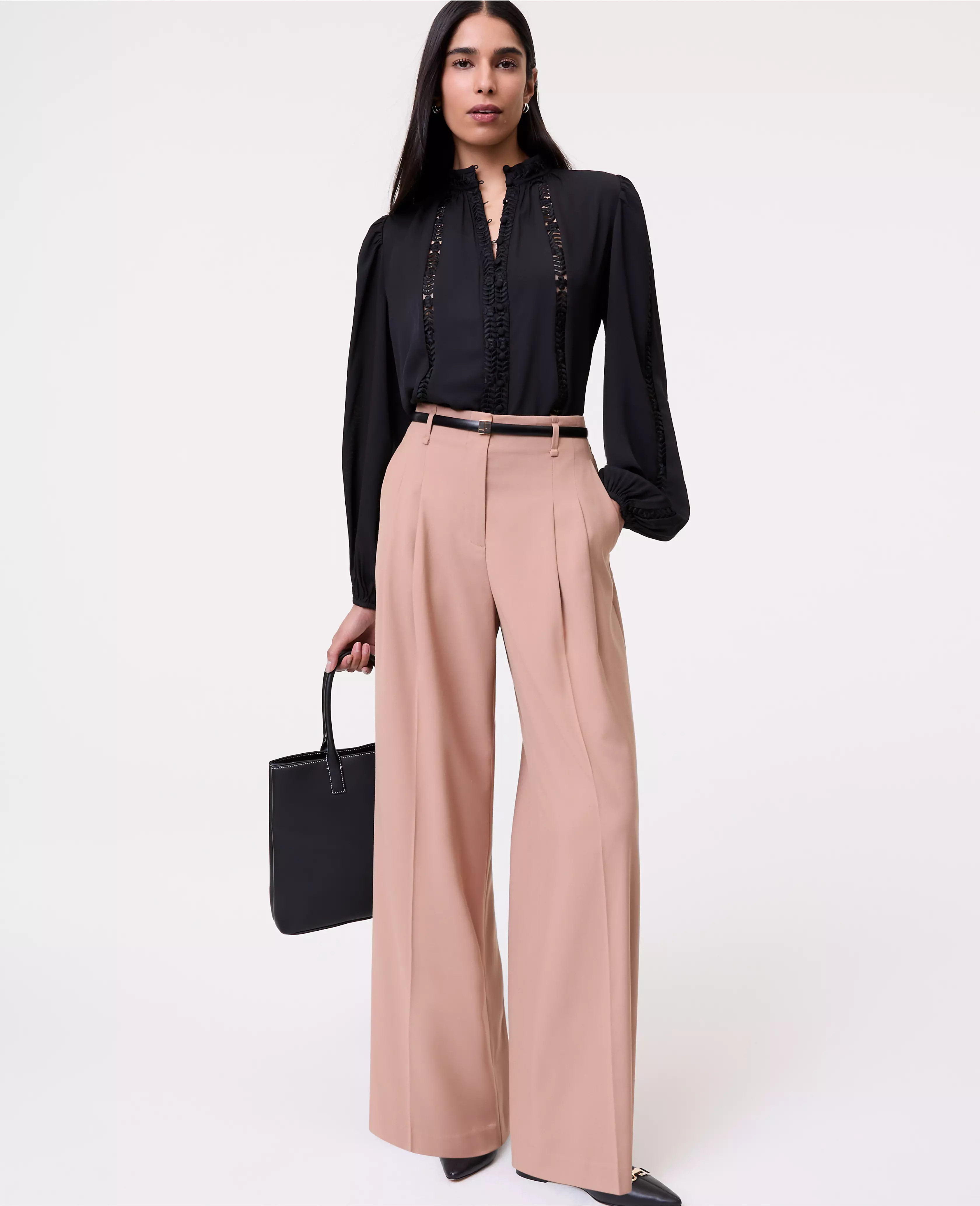 The Pleated Wide-Leg Pant | Ann Taylor