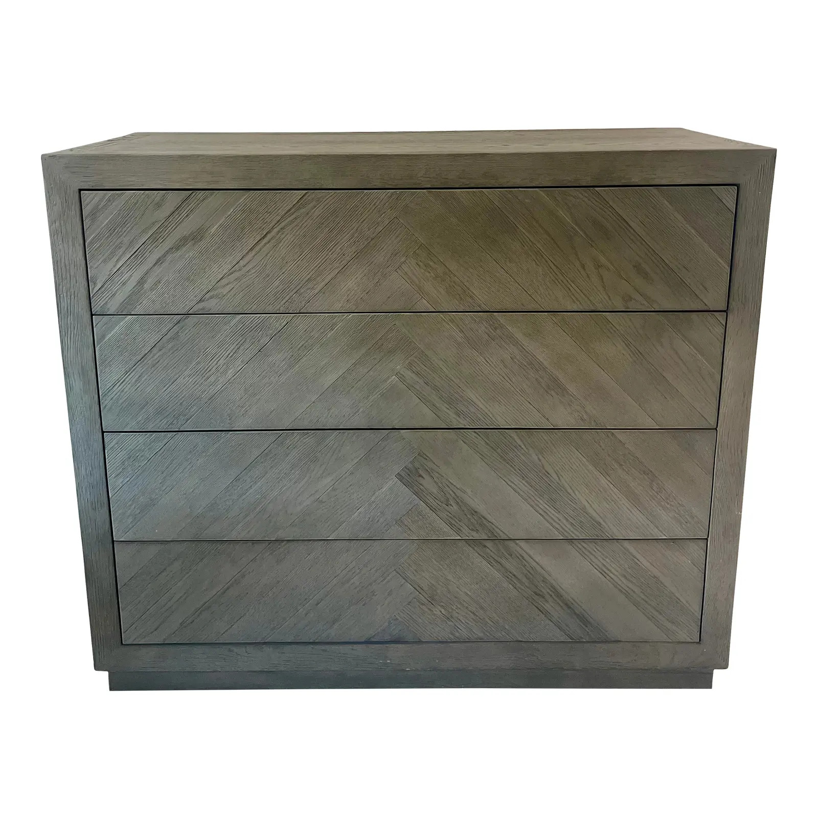 Rh Restoration Hardware Herringbone 4-Drawer Dresser | Chairish