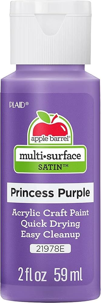 Apple Barrel Multi Surface Acrylic Paint, 2 oz, Princess Purple 2 Fl Oz | Amazon (US)