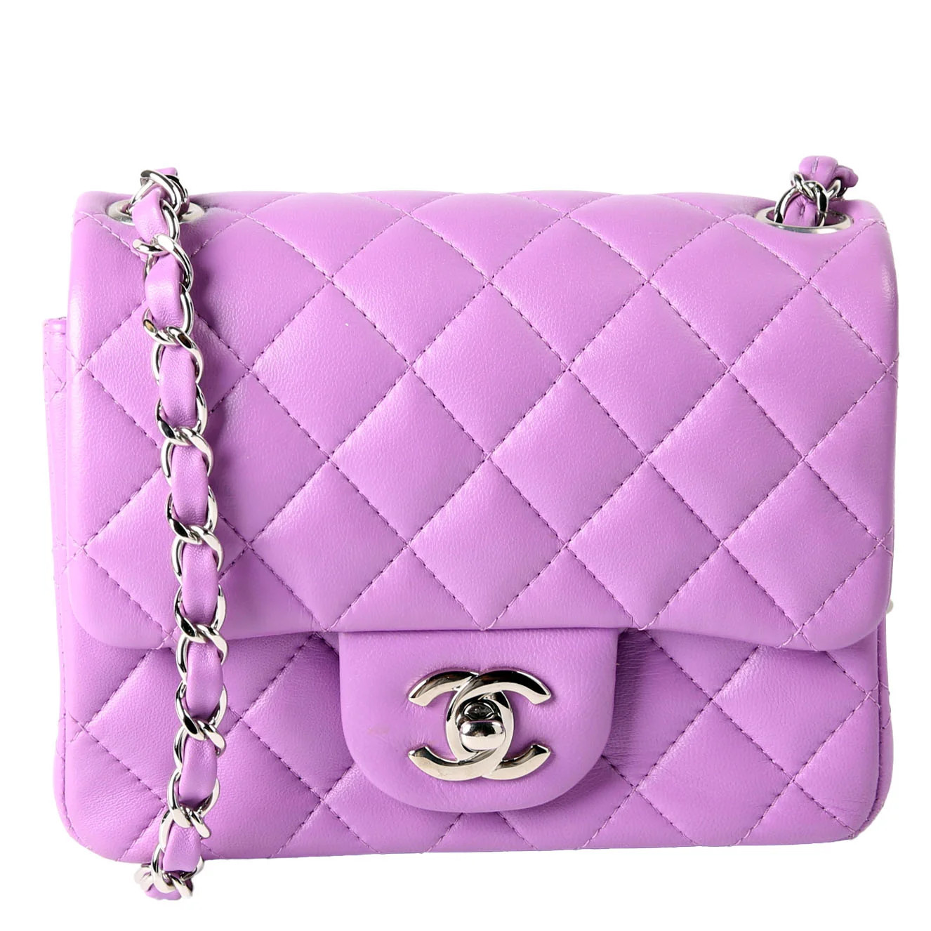 Quilted Mini Square Flap Lambskin 29M | Keeks Designer Handbags