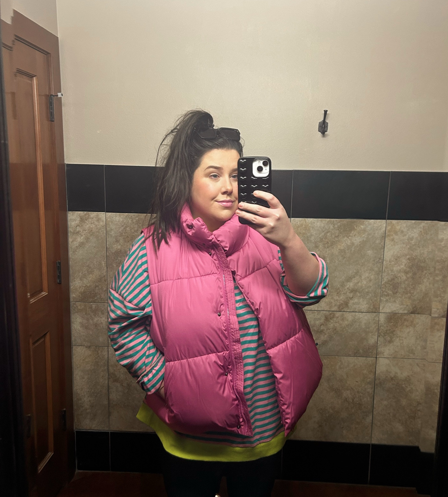 Loveee a puffer vest! So comfy, versatile and cozy. Paired with this fun and bright striped sweater. The perfect combo to stay warm (and bright!) this Winter. Vest was under $20 🤩 

#LTKFindsUnder100 #LTKPlusSize #LTKSeasonal