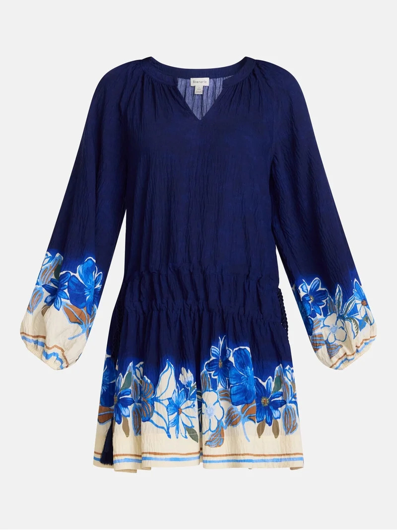 Scenario Women's and Women's Plus Raglan Drama Sleeve Mini Dress, Sizes XXS-4X | Walmart (US)