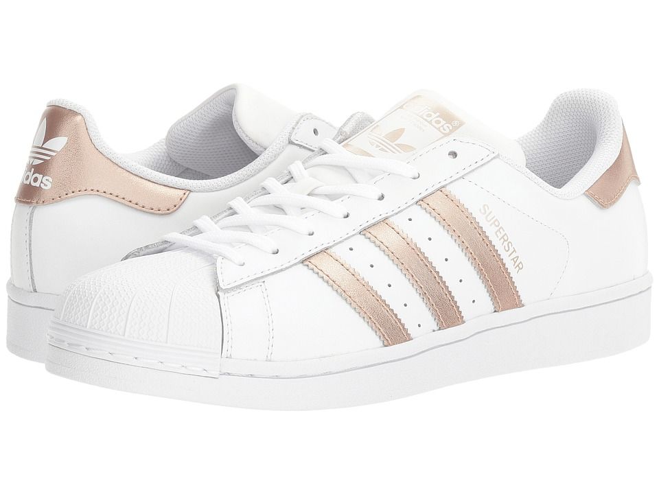 adidas Originals - Superstar (Footwear White/Copper Metallic/White) Women's Tennis Shoes | Zappos