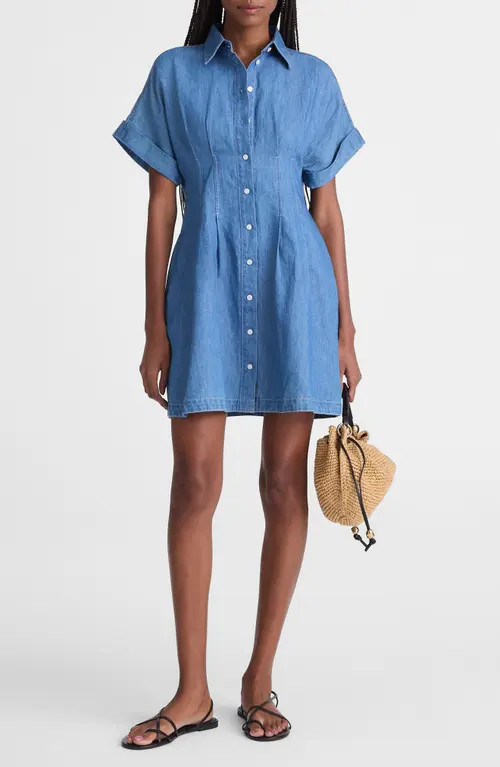 Madewell The Perry Denim Shirtdress in Seaside Wash at Nordstrom, Size Medium | Nordstrom