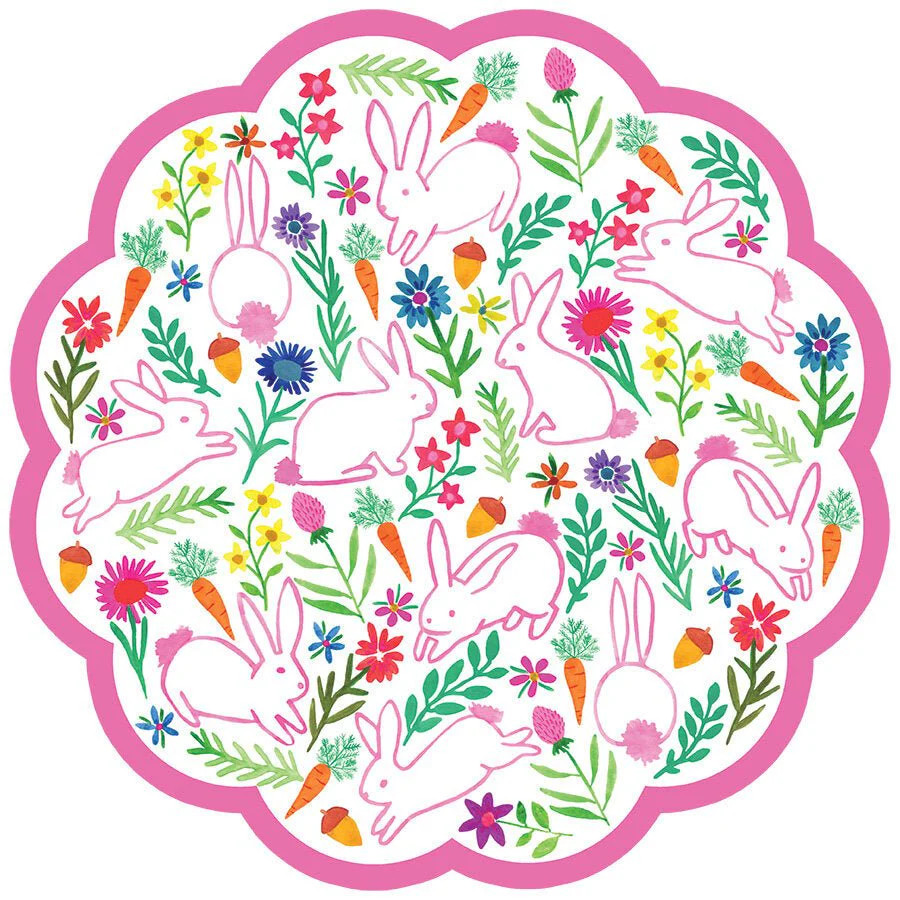 Bunny Garden Paper Placemats by Lucy Grymes | Lucy Grymes Designs