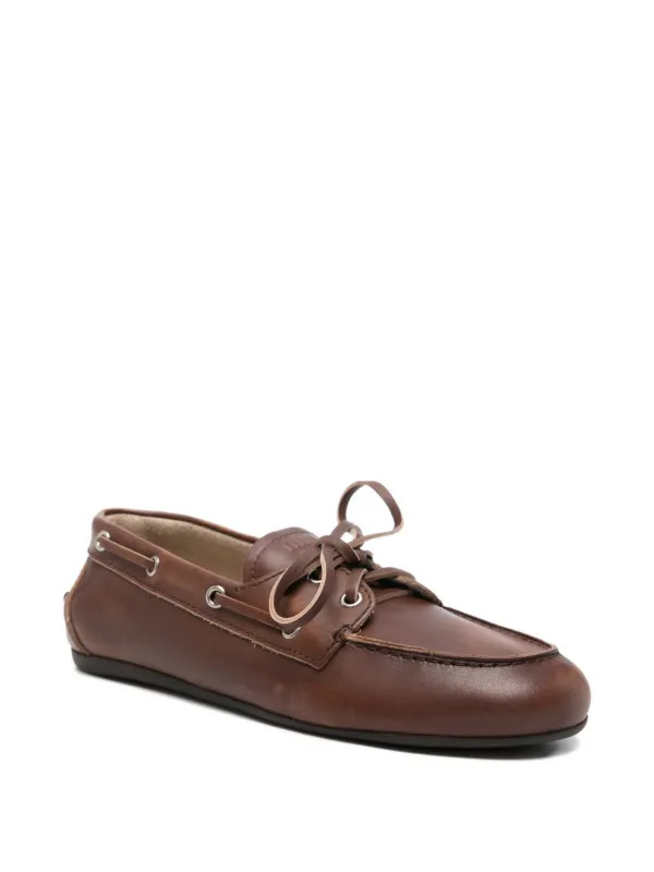 lace-up leather boat shoes | Farfetch Global