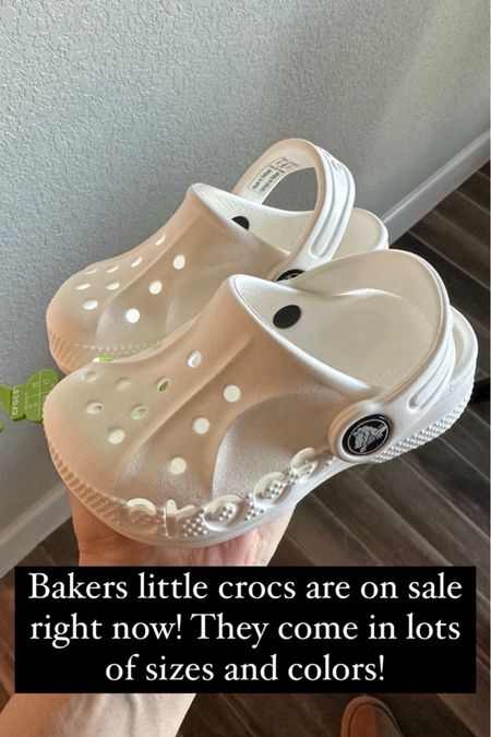 Bakers little crocs are on sale right now!!! He wears a toddler 7 

#LTKSaleAlert #LTKKids #LTKShoeCrush