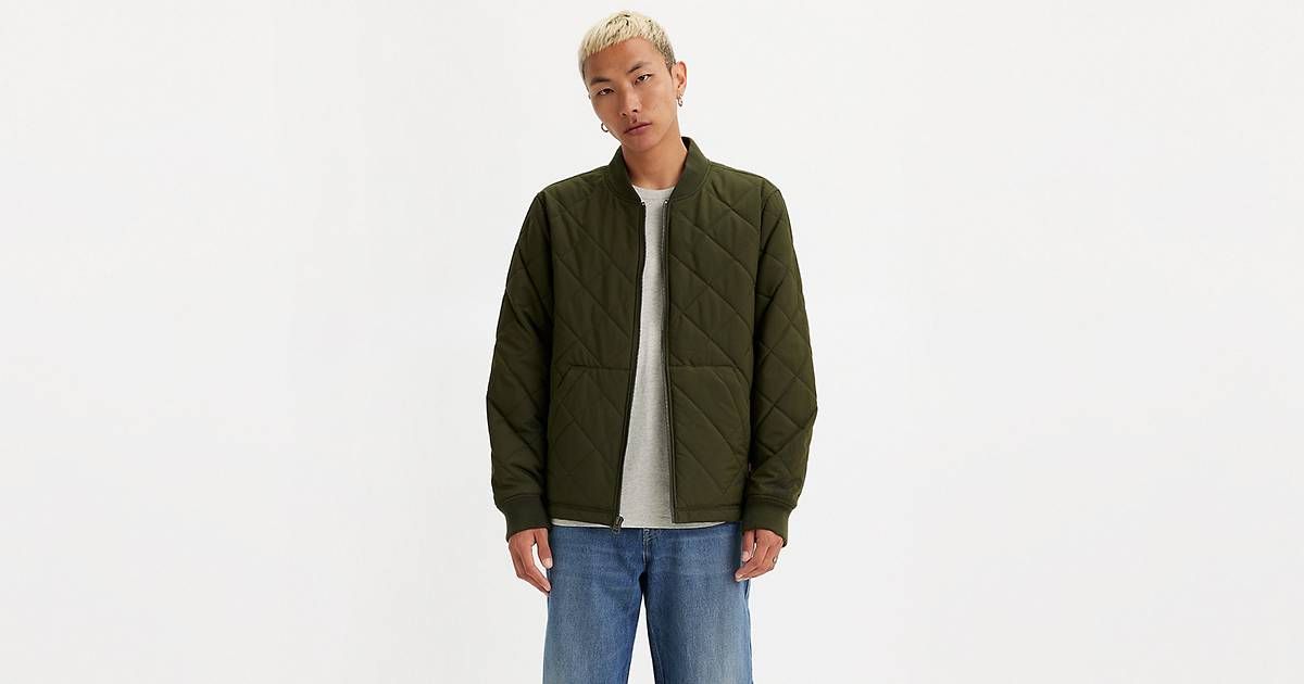 Diamond Quilted Bomber Jacket - Green | Levi's® US | LEVI'S (US)