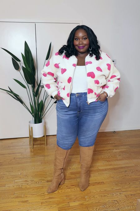 #walmartpartner As Valentine’s Day is approaching, I thought this faux fur spring jacket from @walmart would be festive and cute. I love it with skinny jeans and boots for the cold weather. 

#walmart

#LTKstyletip #LTKfindsunder50 #LTKplussize