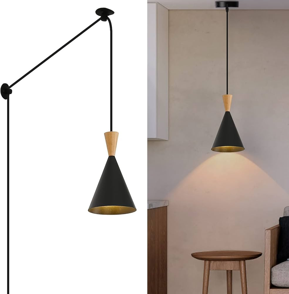 COSYLUX Plug in Pendant Lights Kitchen Island, Industrial Hanging Lights, Pendant Light Fixtures ... | Amazon (US)