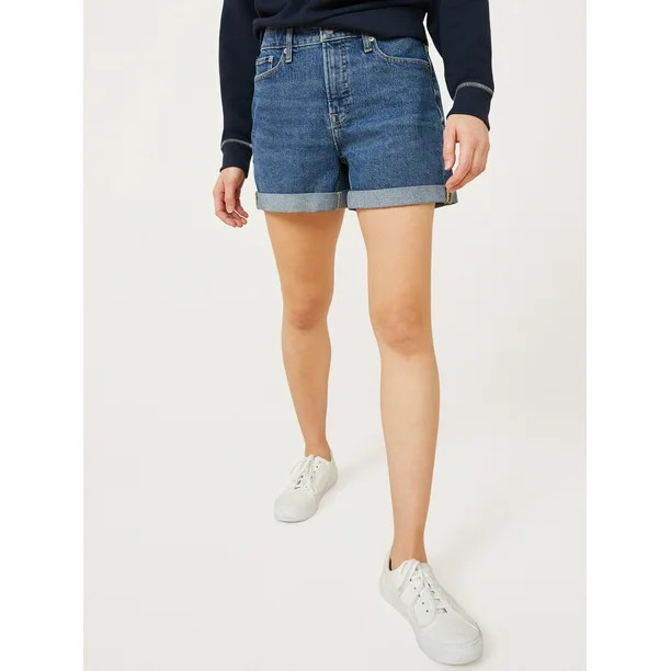 Free Assembly Women’s Rolled Cuff Jean Shorts - Walmart.com | Walmart (US)