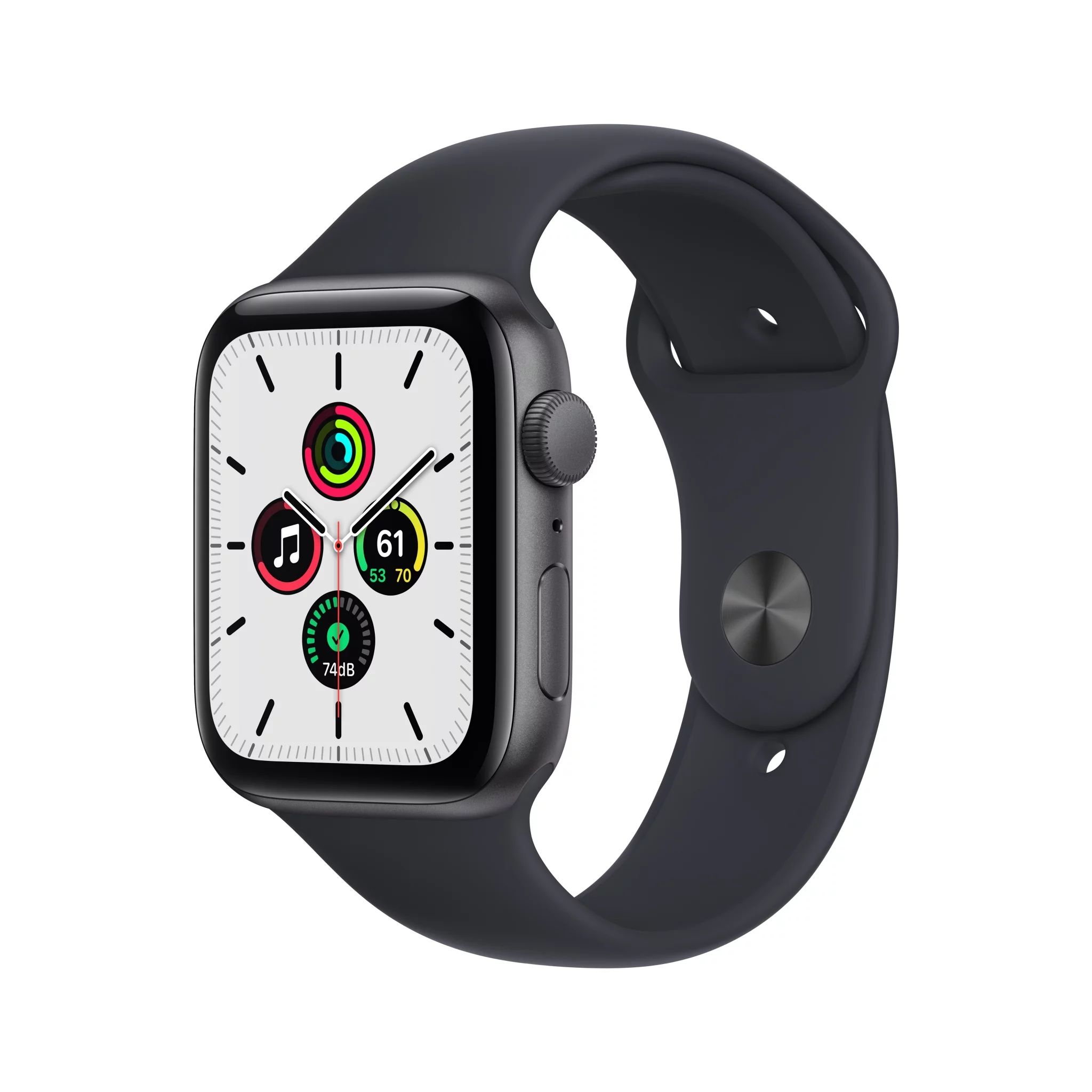 Apple Watch SE (1st Gen) GPS, 44mm Space Gray Aluminum Case with Midnight Sport Band - Regular | Walmart (US)