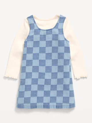 Long-Sleeve Ribbed T-Shirt and Dress Set for Toddler Girls | Old Navy (US)
