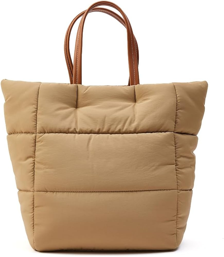 VAKAER Puffer Tote Bag Women Lightweight Down Handbag with adjustable Straps, Quilted Shoulder Cr... | Amazon (US)