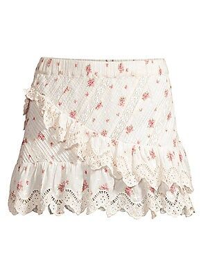 Emma Ruffled Floral Skirt | Saks Fifth Avenue