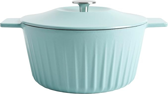 Martha Stewart Eastholm 5 QT Enamel Cast Iron Dutch Oven, Martha Blue | Amazon (US)