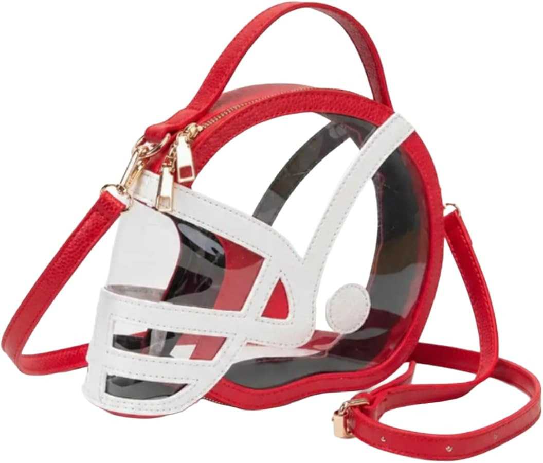 Clear Football Helmet Crossbody Bag, Stadium Approved Transparent Purse, Game Day Shoulder Bag fo... | Amazon (US)
