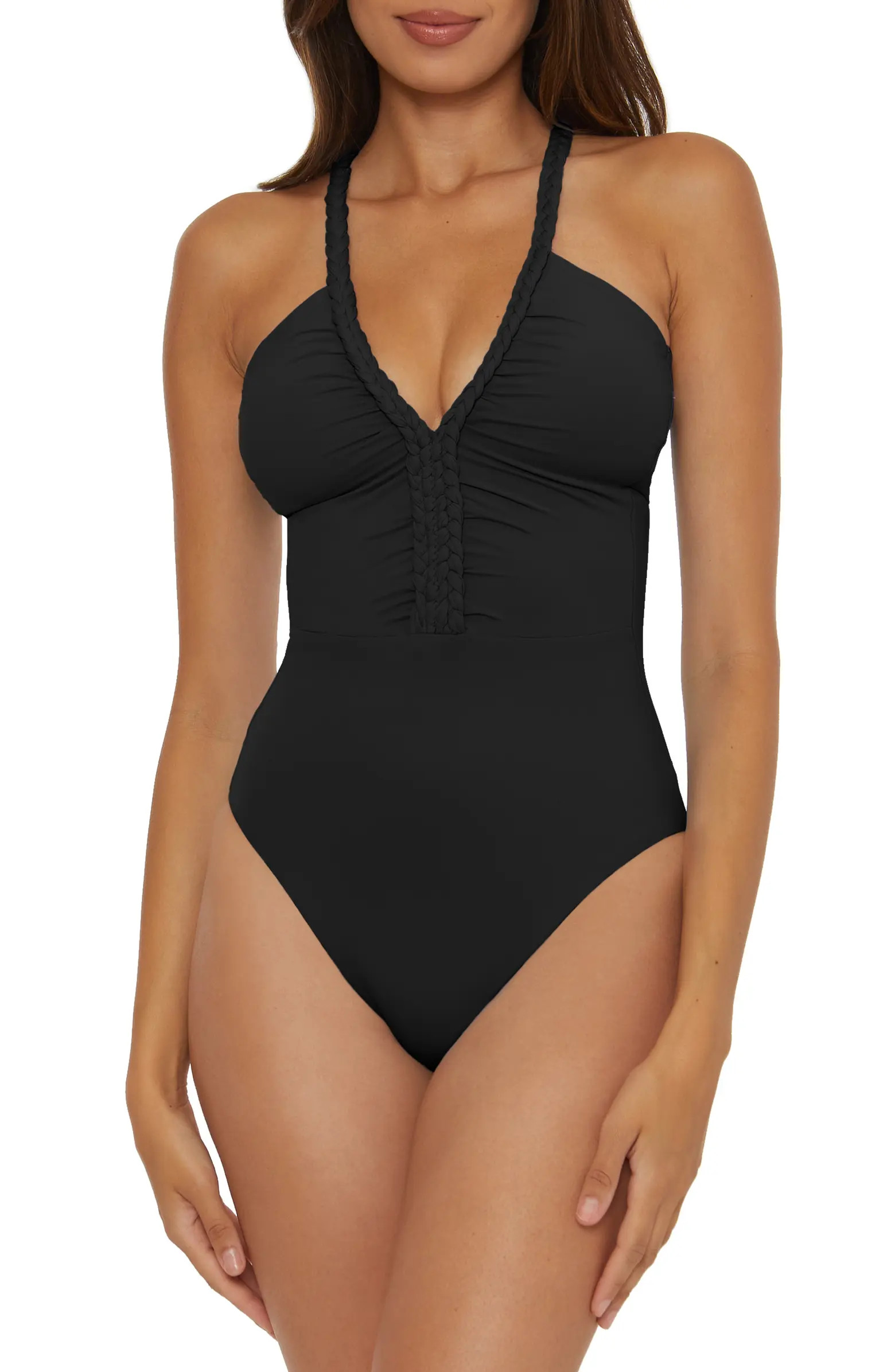 Soluna Braid Trim One-Piece Swimsuit | Nordstrom | Nordstrom