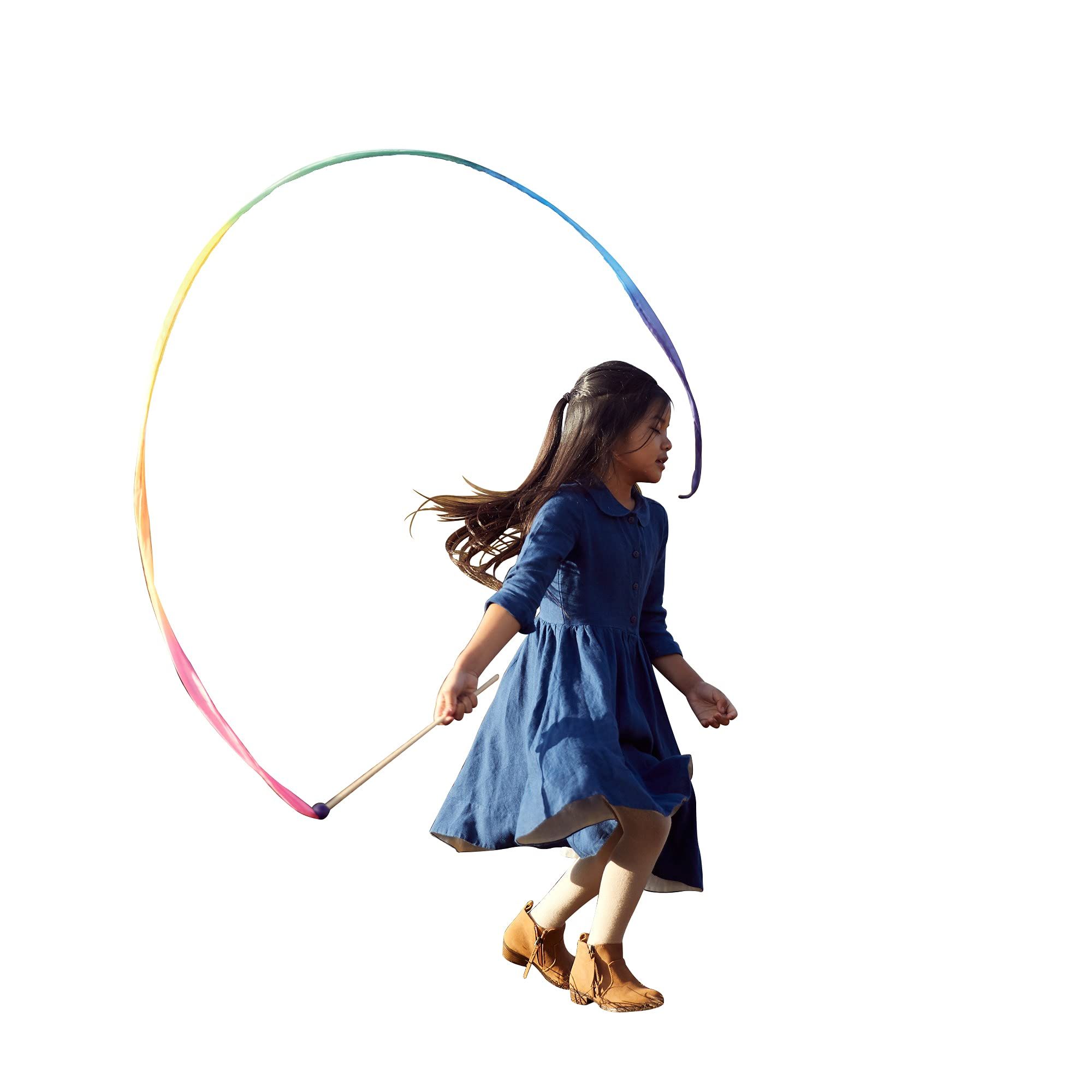 Sarah's Silks Rainbow Streamer - 8' Long Ribbon Wand for Kids, Pretend Play, Dance, Baton Stick Twir | Amazon (US)