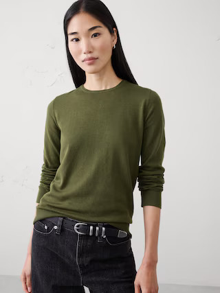 Forever Crew-Neck Sweater | Banana Republic Factory