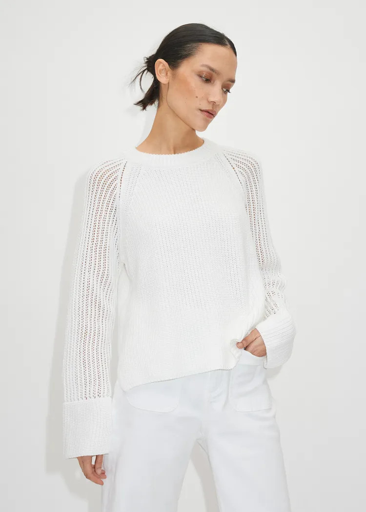 Cotton Mixed Stitch Relaxed Jumper | ME + EM