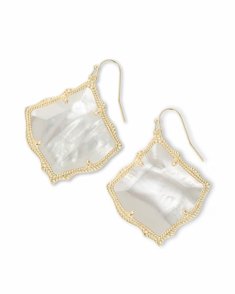 Kirsten Gold Drop Earring in Ivory Pearl | Kendra Scott