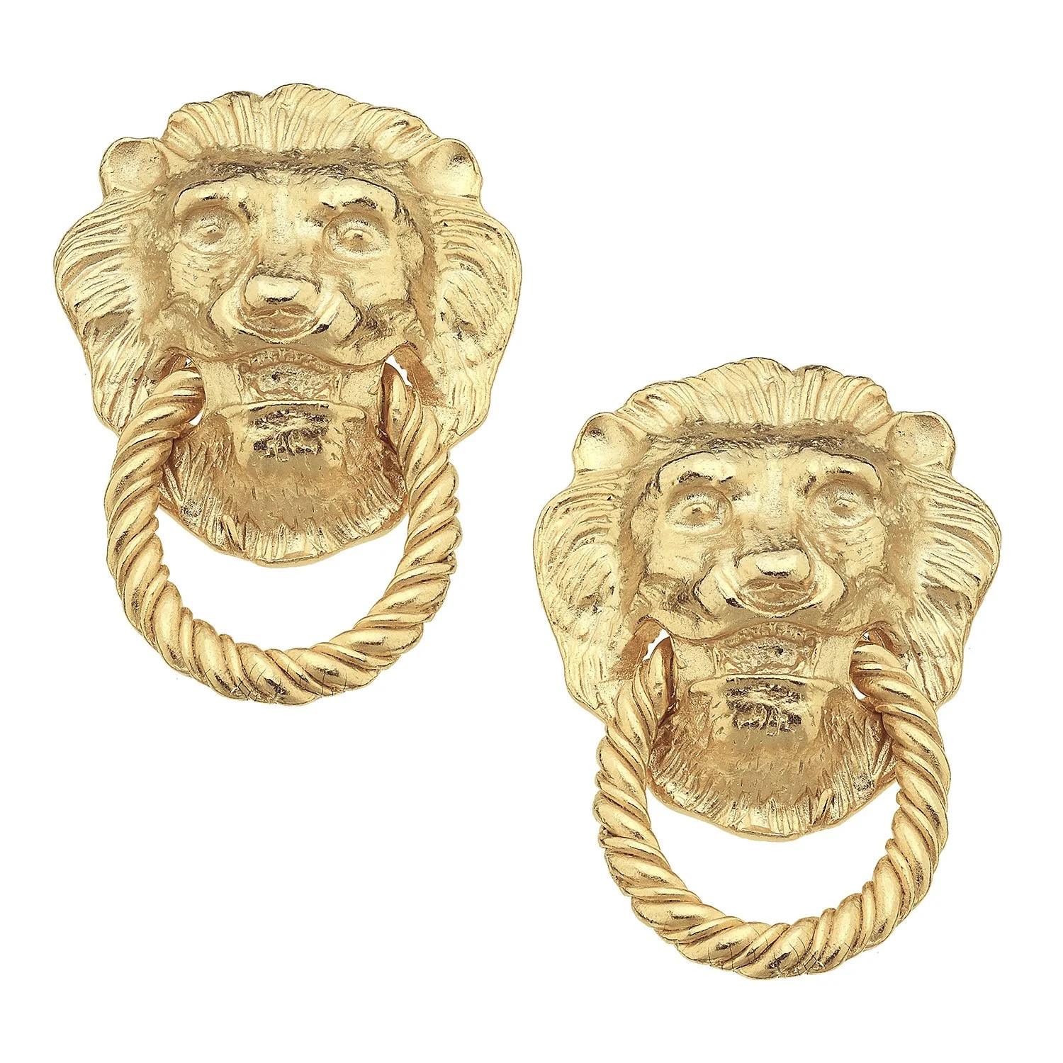 Lion Knocker Earrings | Susan Shaw