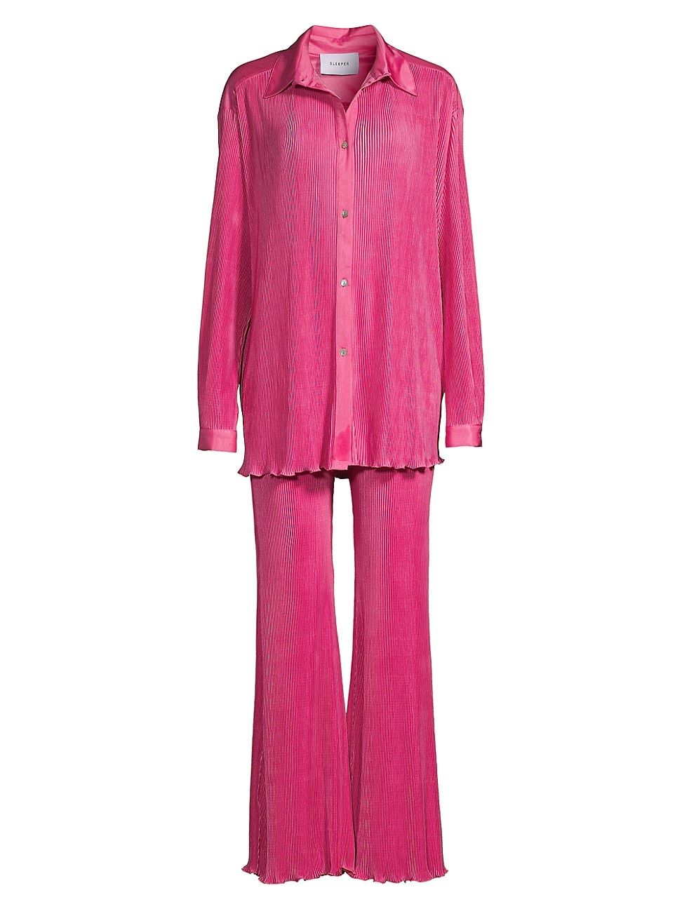 Women's Origami Ribbed Pajama Set - Pink - Size Small | Saks Fifth Avenue