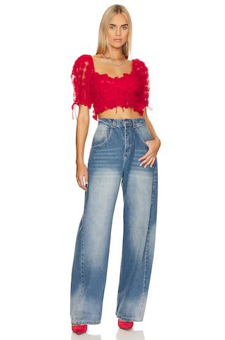 Hannah Crop Top
                    
                    For Love & Lemons | Revolve Clothing (Global)