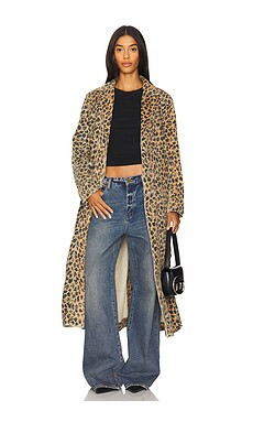 Free People x We The Free Monique Denim Duster in Cheetah from Revolve.com | Revolve Clothing (Global)