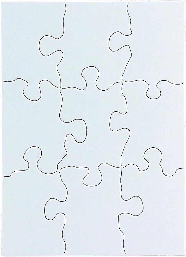 Hygloss Products Blank Jigsaw Puzzle – Compoz-A-Puzzle – 4 x 5.5 Inch - 9 Pieces, 8 Puzzles w... | Amazon (US)