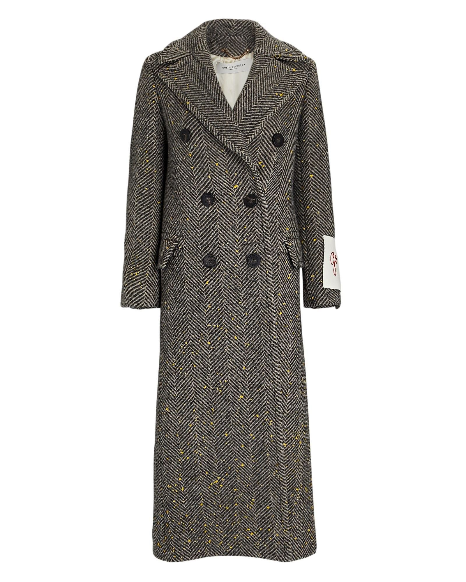 Berhen Double-Breasted Herringbone Wool Coat | INTERMIX