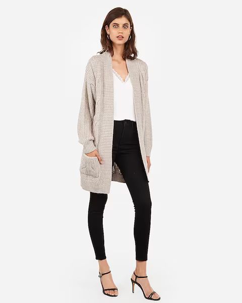 cable knit wedge cardigan | Express