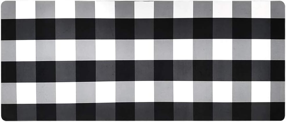 USTIDE Black and White Plaid Laundry Room Mat Cushioned Laundry Mats 2x4 Farmhouse Laundry Decor ... | Amazon (US)