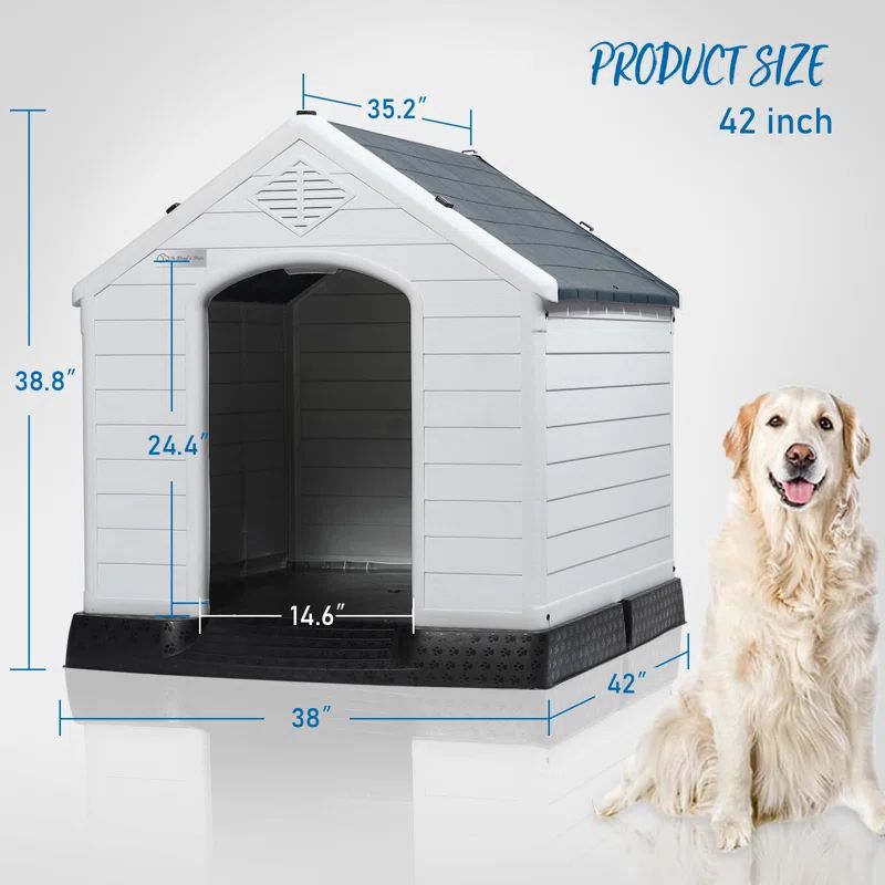 Aunyae Plastic Insulated Dog House | Wayfair North America